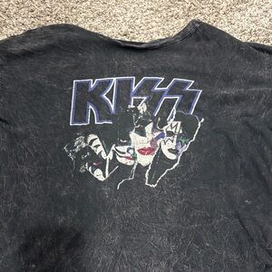 KISS Graphic Black Crop Top